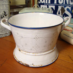French Enamelware Saxony pattern colander.