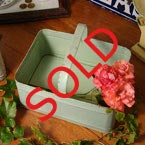 Rare green enamelware trug or basket.