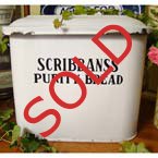 Very rare Scribbans's bread bin.