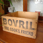 Lovely bovril pine advertising crate.