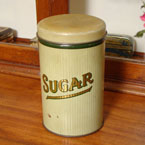 Rare antique sugar tin.