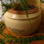 Antique Royal Doulton bread crock.
