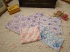 Wonderful French fabric scraps roses.