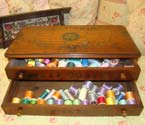 J P Coats shop counter cotton cabinet.