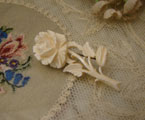 Lovely carved ivory brooch.